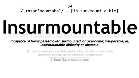 insurmountable meaning